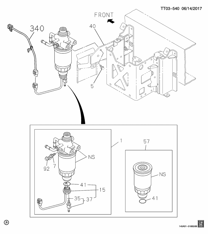 GM 98367392 Bracket, Engine Fuel Filter