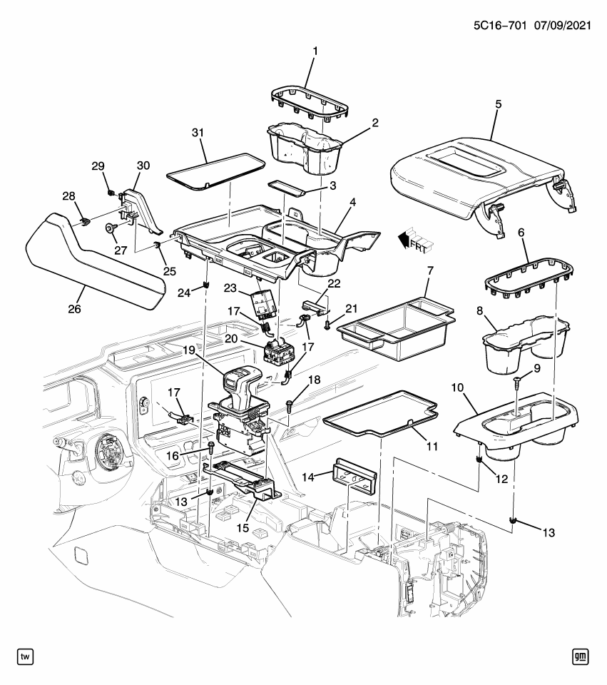 GM 11602738 Bolt, Gearshift Hand Lever Housing