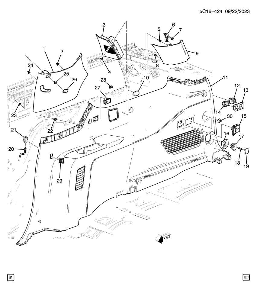 GM 84819814 Panel, Body Interior Trim, Rear