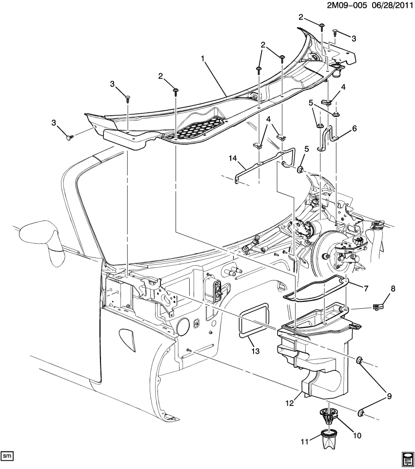 GM 19130222 Retainer, Air Distributor