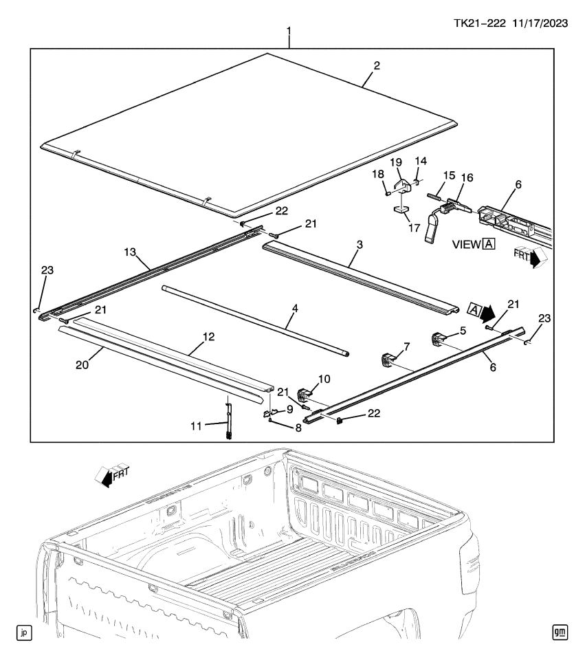 GM 86805609 Seal, Pickup Box (Soft Cover)