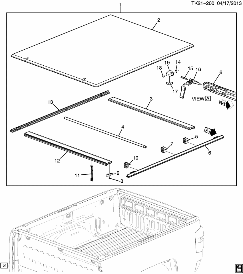 GM 84540734 Strap, Pickup Box (Soft Cover)