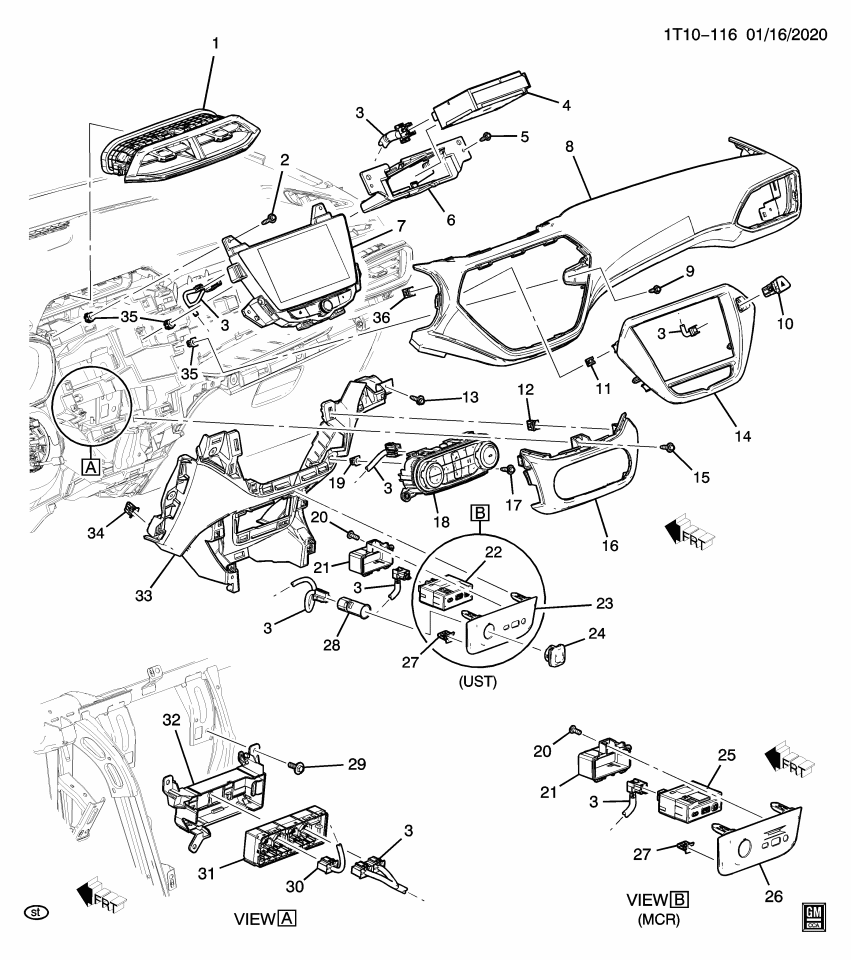 GM 42689195 Switch, Chassis/Body Marker/Hazard, Jet Black