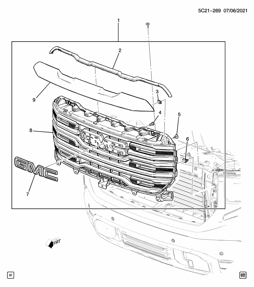 GM 86783392 Grille Package, Radiator Grille