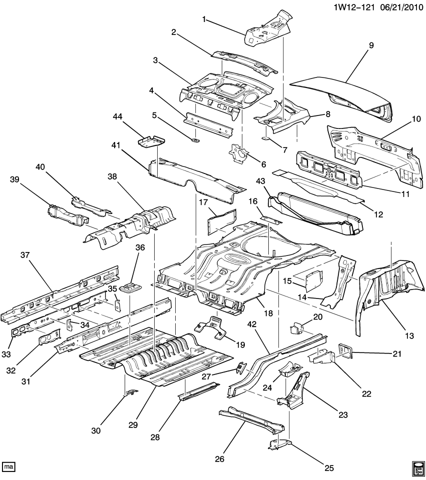 GM 20787193 Reinforcement, Door Opening Rocker Panel
