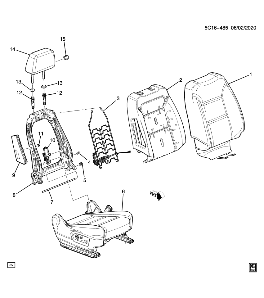 GM 84613109 Bezel, Front Seat Head Restraint