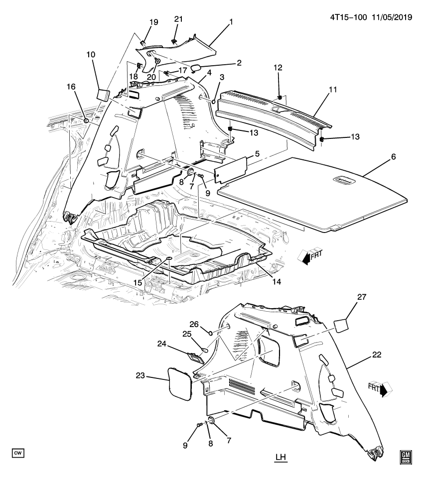 GM 42719892 Cover, Rear Quarter Trim
