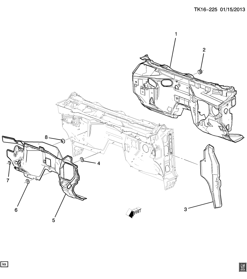 GM 23222869 Insulator, Cowl And Dash Panel