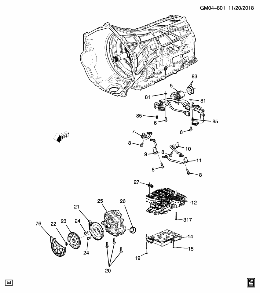 GM 11547393 Bolt, Transmission Front Servo