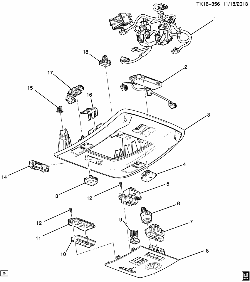 GM 23396148 Plate, Back/Rear Window Glass Reveal