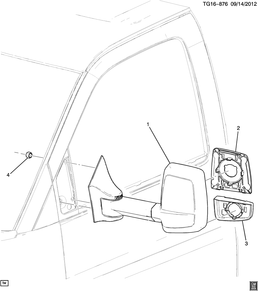 GM 87862204 Mirror, Rear View Mirror - Inside & Outside
