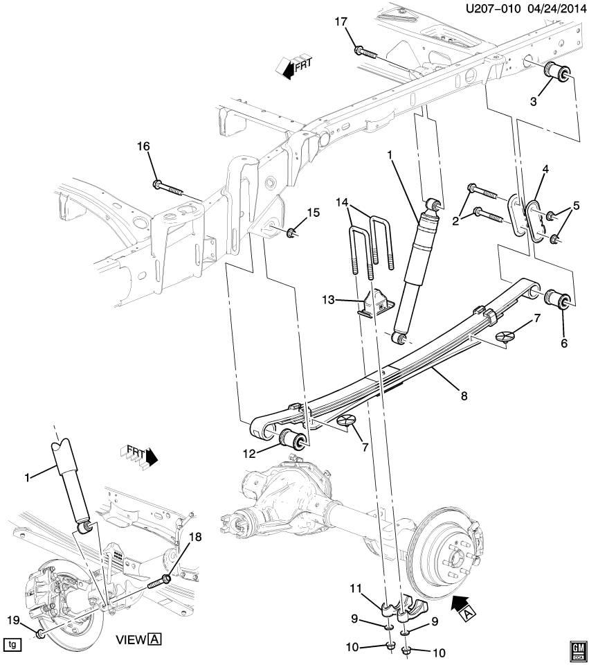 GM 84855893 Insert, Rear Leaf Spring