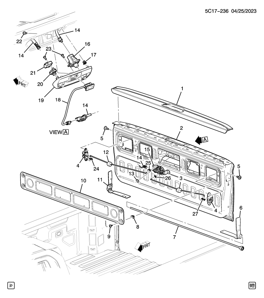 GM 84726066 Clip, End Gate Lock