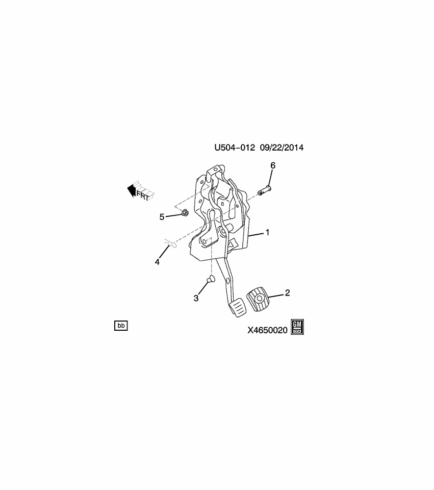 GM 19317374 Pedal, Brake