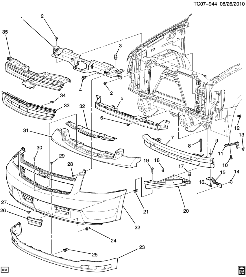 GM 25852091 Cover, Front And Rear Bumper/Fascia Face
