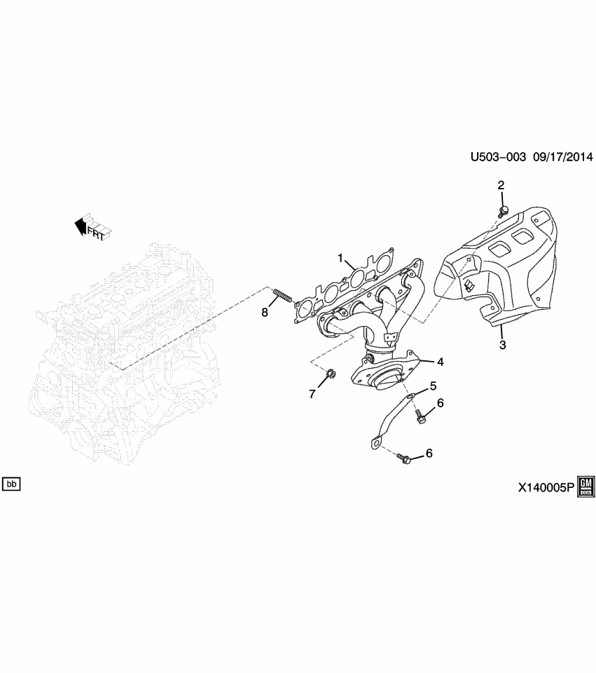 GM 19317779 Bolt, Exhaust Manifold