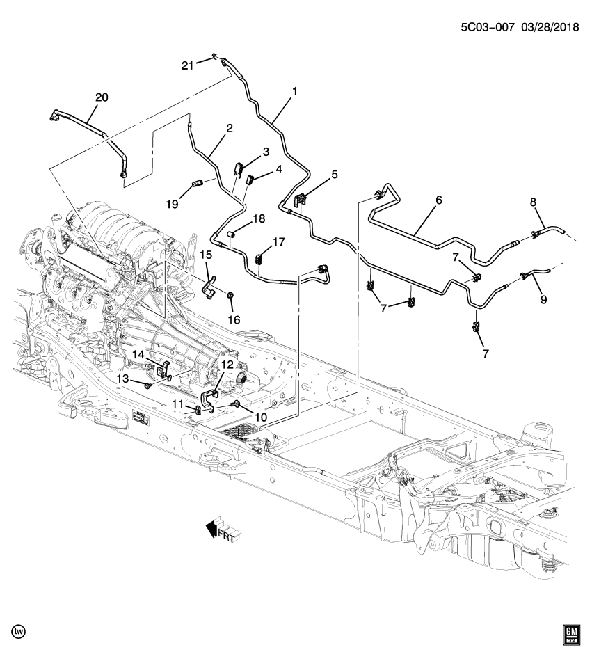 GM 84324381 Clip, Fuel Line