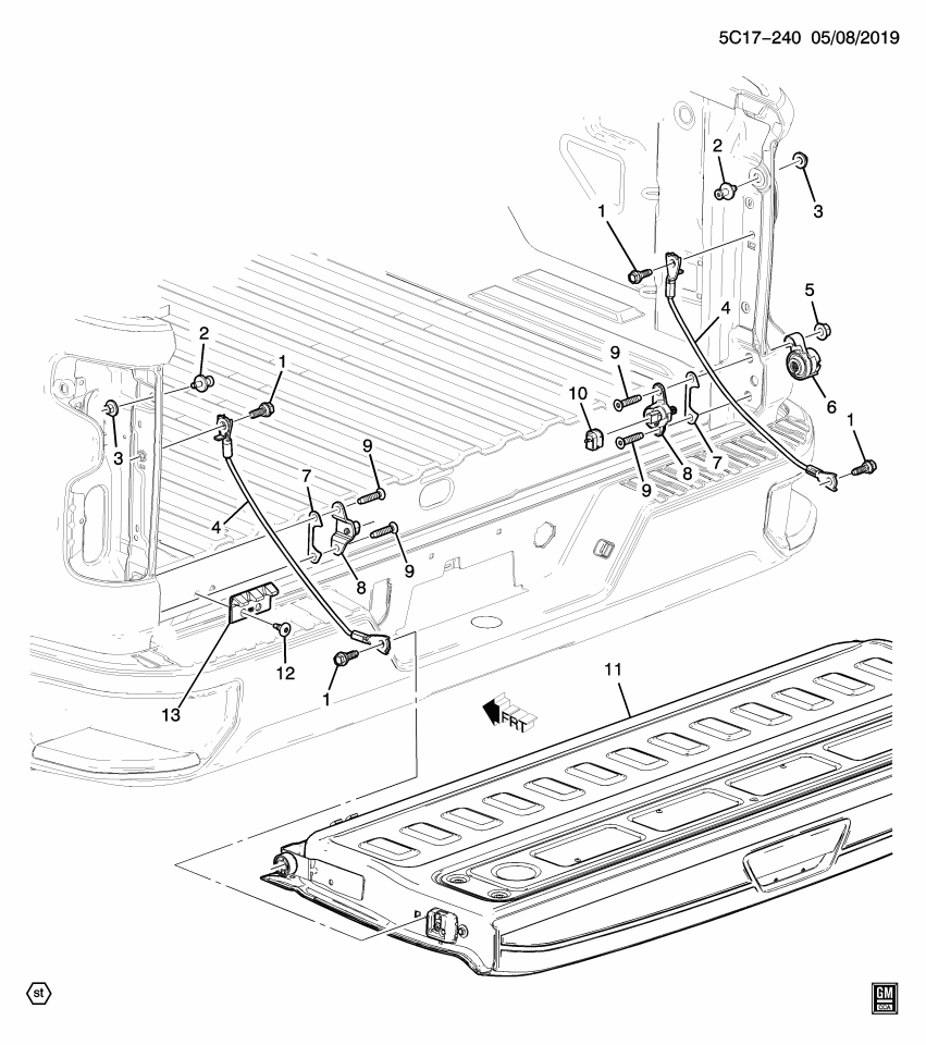 GM 84616006 Wedge, End Gate Lock