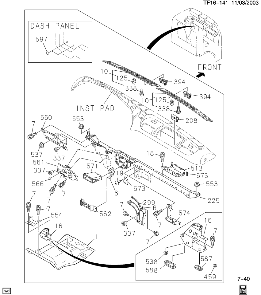 GM 97718787 Bezel, Instrument Panel