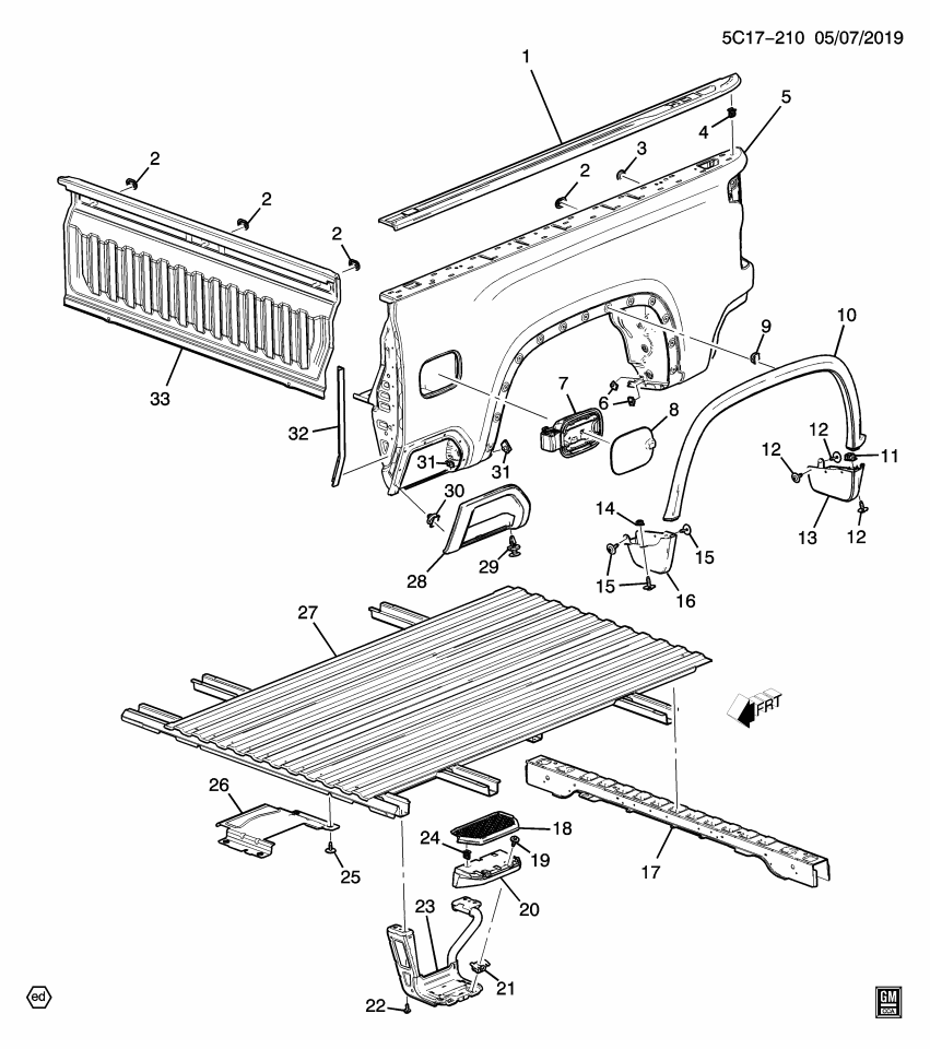 GM 11601847 Retainer, Cab And Load Carrier Outer Side Decoration