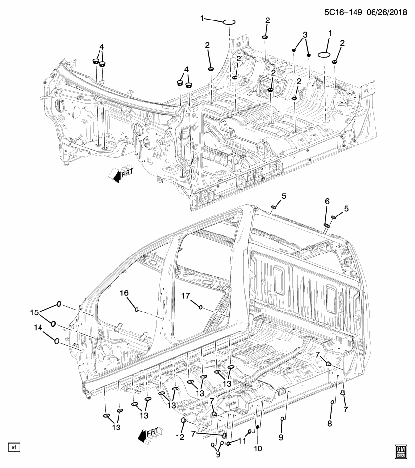 GM 84053736 Plug, Floor And Toe Panel Access