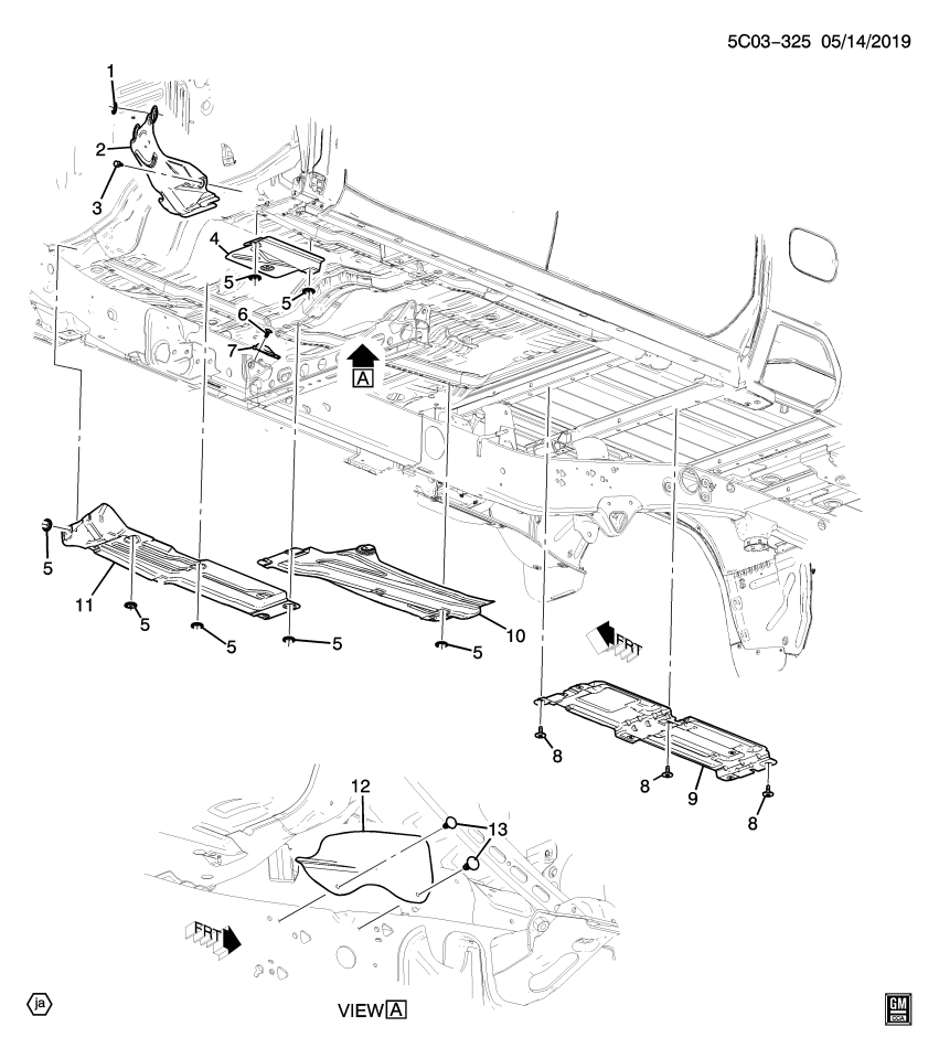 GM 84154802 Shield, Cross Member, Front