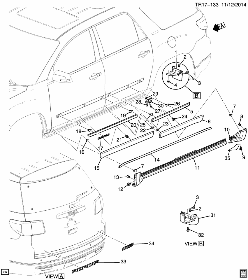 GM 23189890 Protector, Rocker Panel