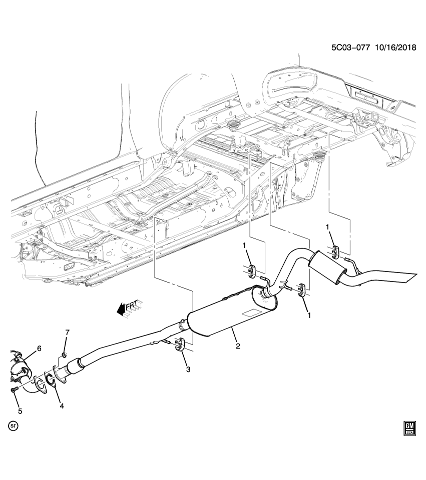 GM 84520058 Muffler, Exhaust Pipe