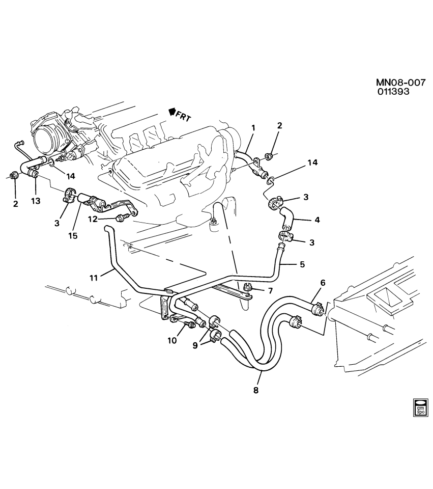 GM 22539849 Hose, Heater
