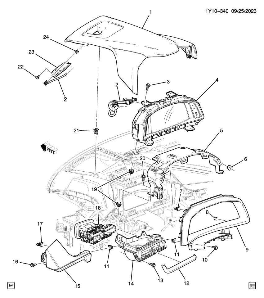 GM 84548775 Bezel, Instrument Panel Trim