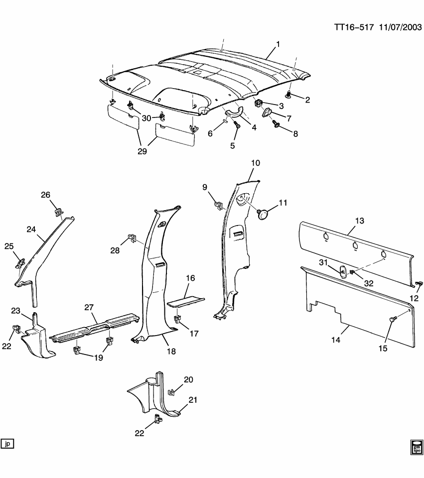 GM 15761412 Plug, Body Lock Pillar, Center