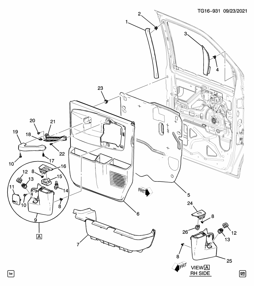GM 84805988 Plate, Door And End Gate Electrical