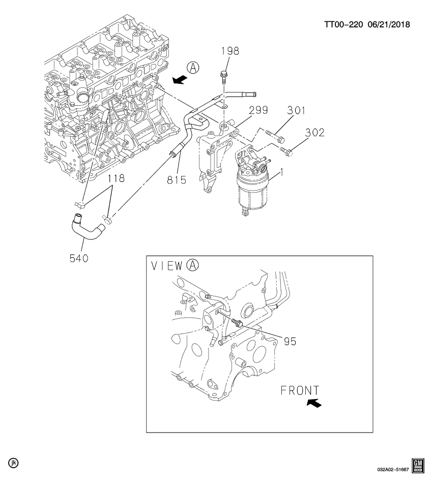 GM 98124107 Filter, Engine Fuel Filter