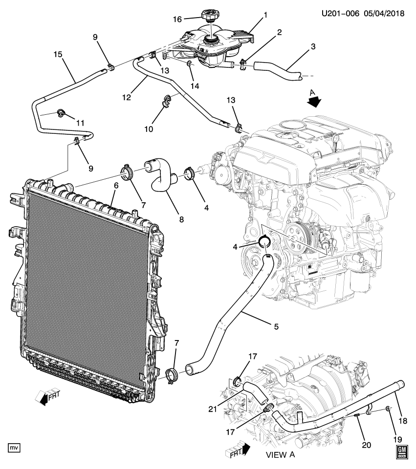 GM 13349773 Clip, Engine Coolant Recovery