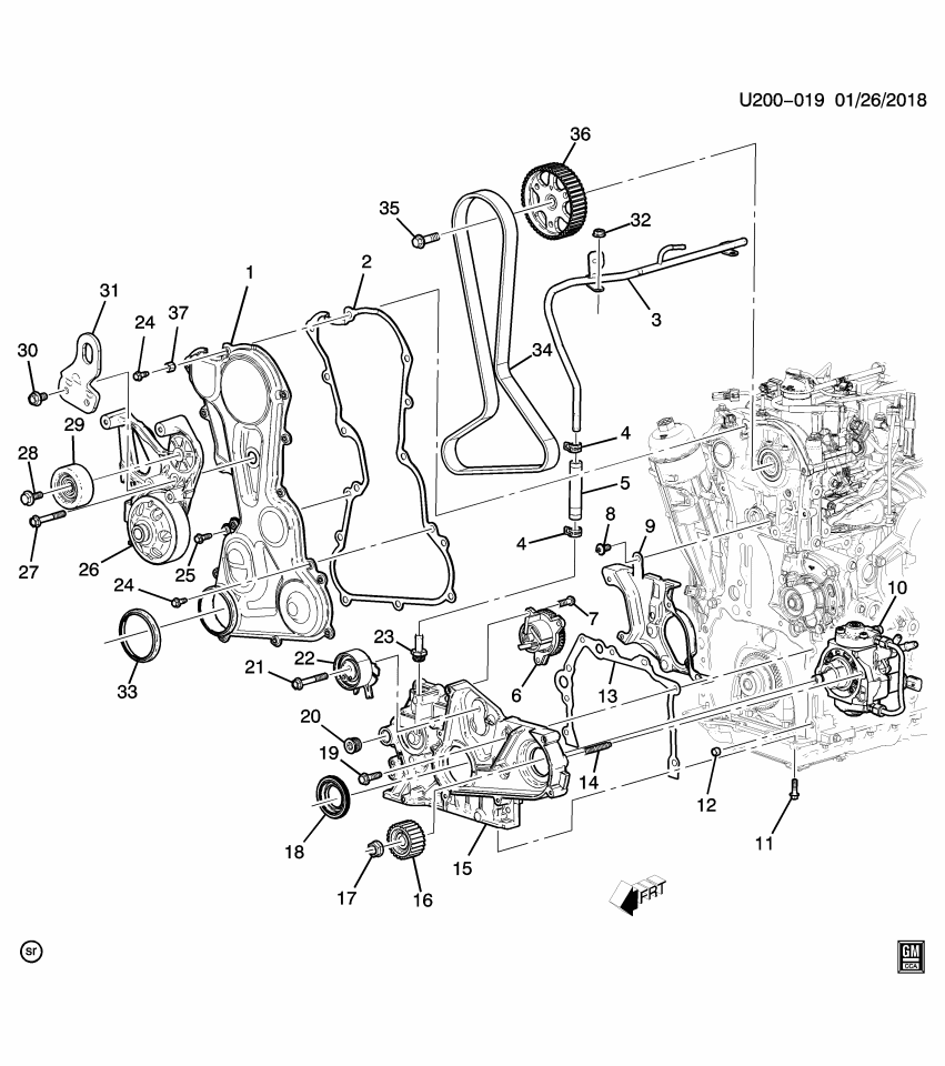 GM 55592306 Hose, Engine Vacuum Pump