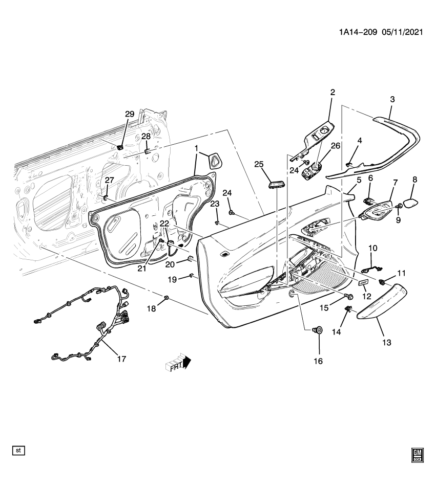 GM 87834567 Trim, Front Door Trim