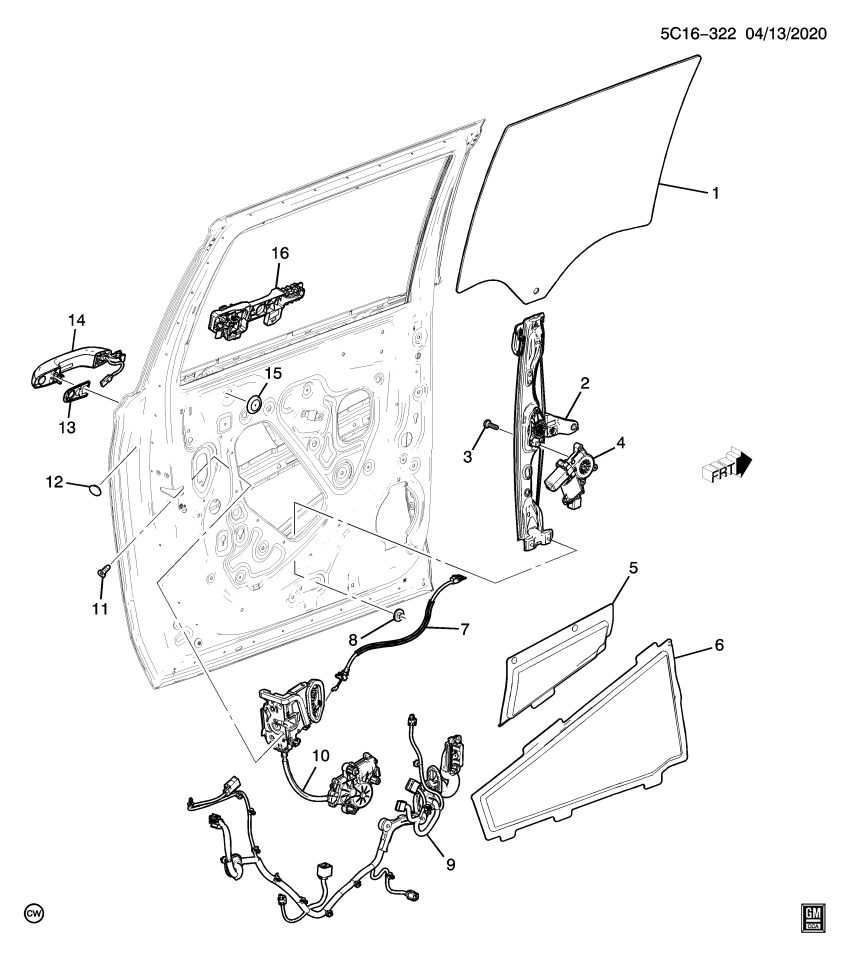 GM 85514571 Harness, Door And End Gate Electrical, Rear