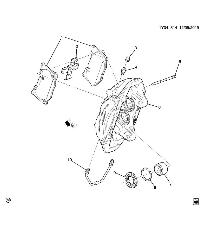 GM 84862001 Piston Kit, Wheel Brake Cylinder/Caliper Piston, Rear