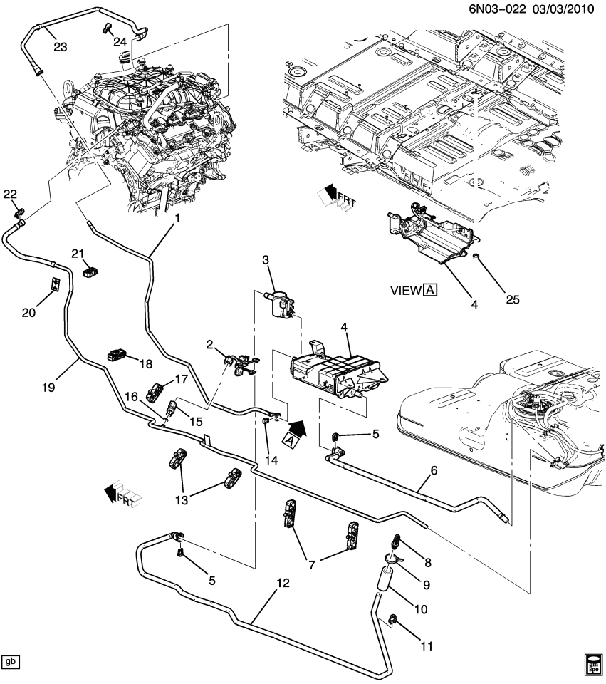 GM 25938684 Clip, Evaporation Emission System(Fuel Tank End)