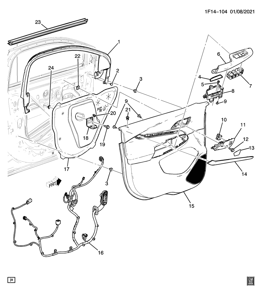 GM 42792834 Molding, Front Door Belt Trim Finish & Window Garnish