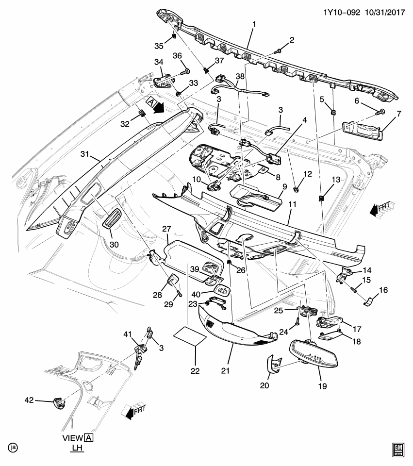 GM 84006612 Mirror, Inside/Outside Rear View