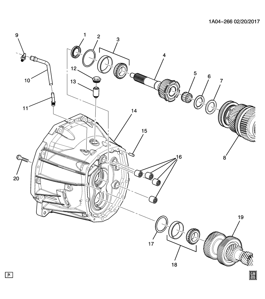 GM 24283207 Bearing, Transmission Main Shaft Center/Rear