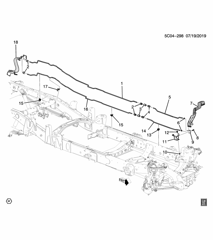 GM 84751601 Pipe, Hydraulic Brake, Rear