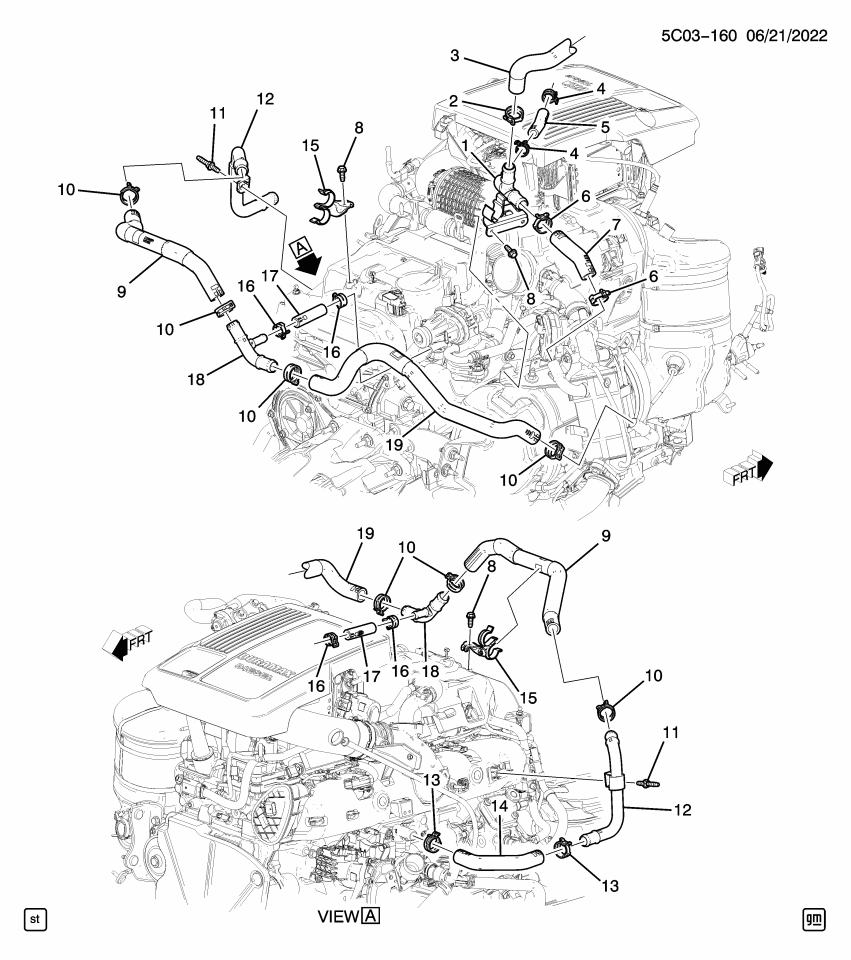 GM 24001342 Hose, Engine Coolant By - Pass