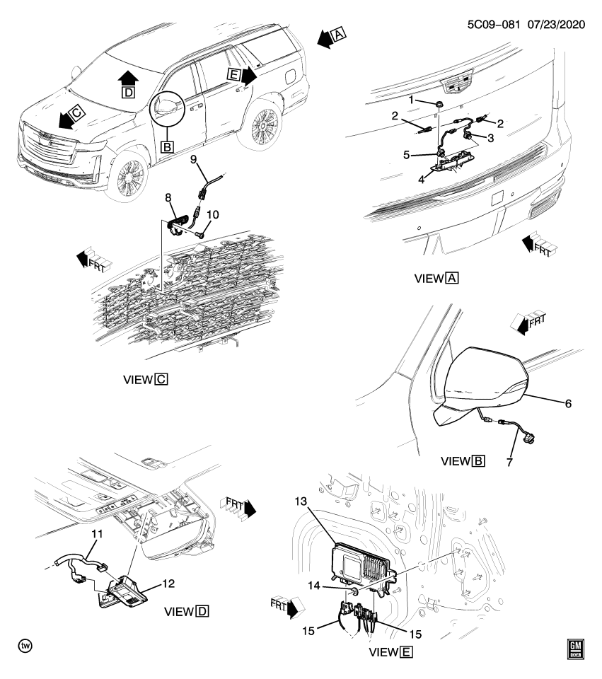 GM 85118796 Camera, Head Up Display & Rear View Camera