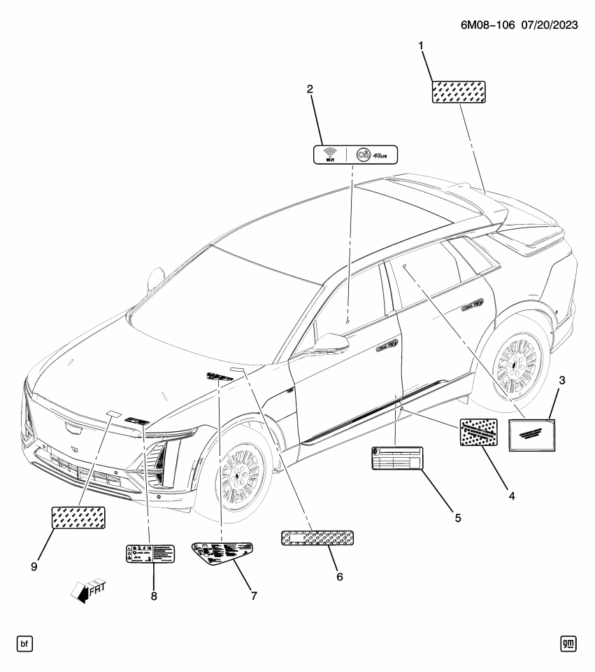 GM 19213109 Label, Vehicle Systems - Cautionary Communications
