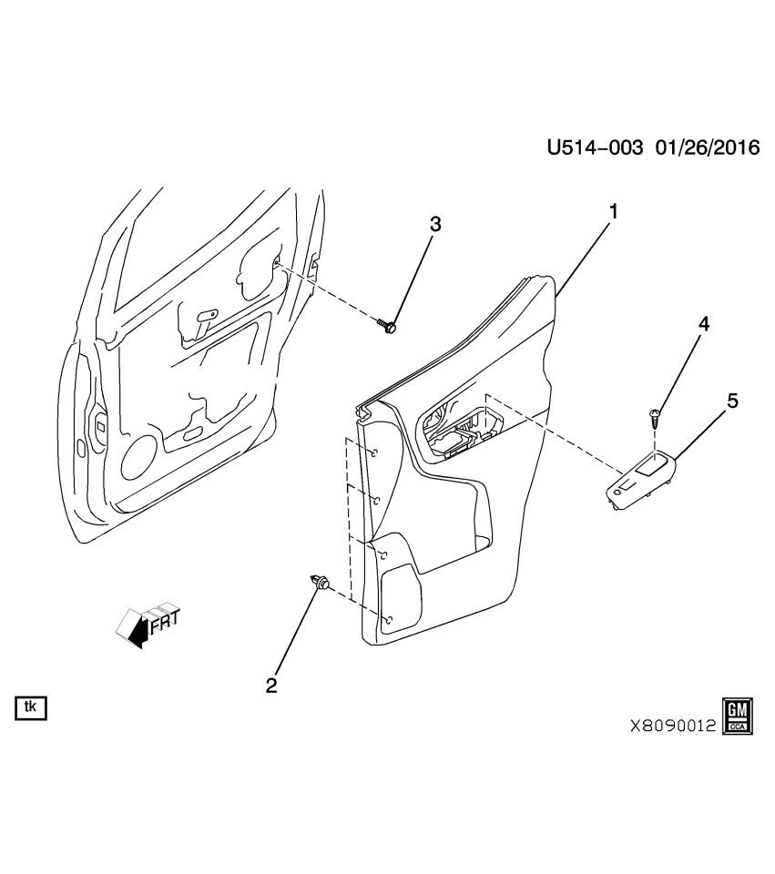 GM 19316167 Bolt, Instrument Panel Compartment Door
