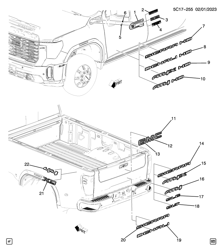 GM 85543689 Plate, Cab And Load Carrier Outer Side Decoration