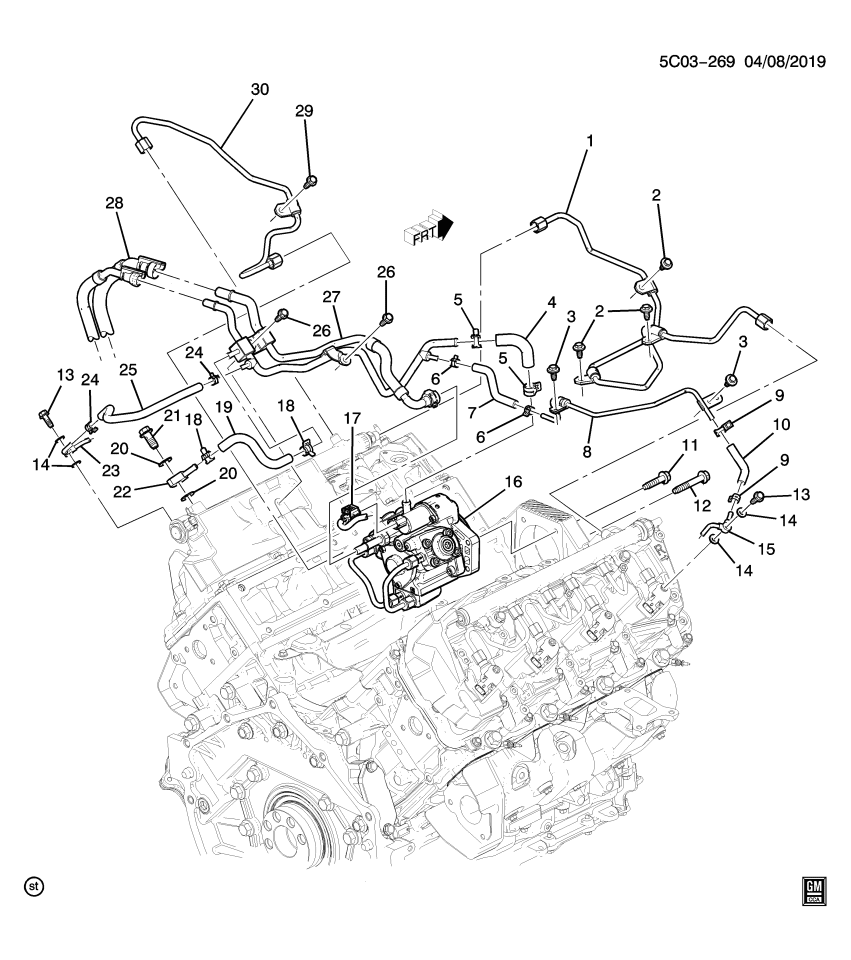 GM 12707344 Pipe, Fuel Line