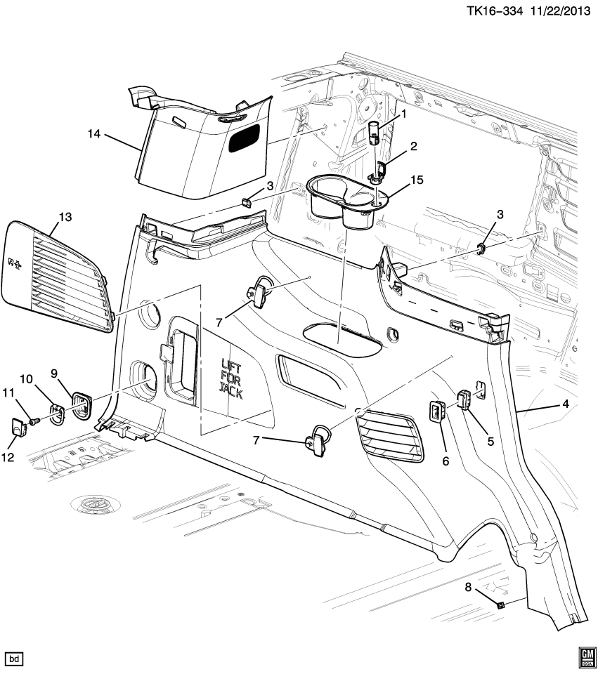 GM 23266705 Holder, Body Interior Trim